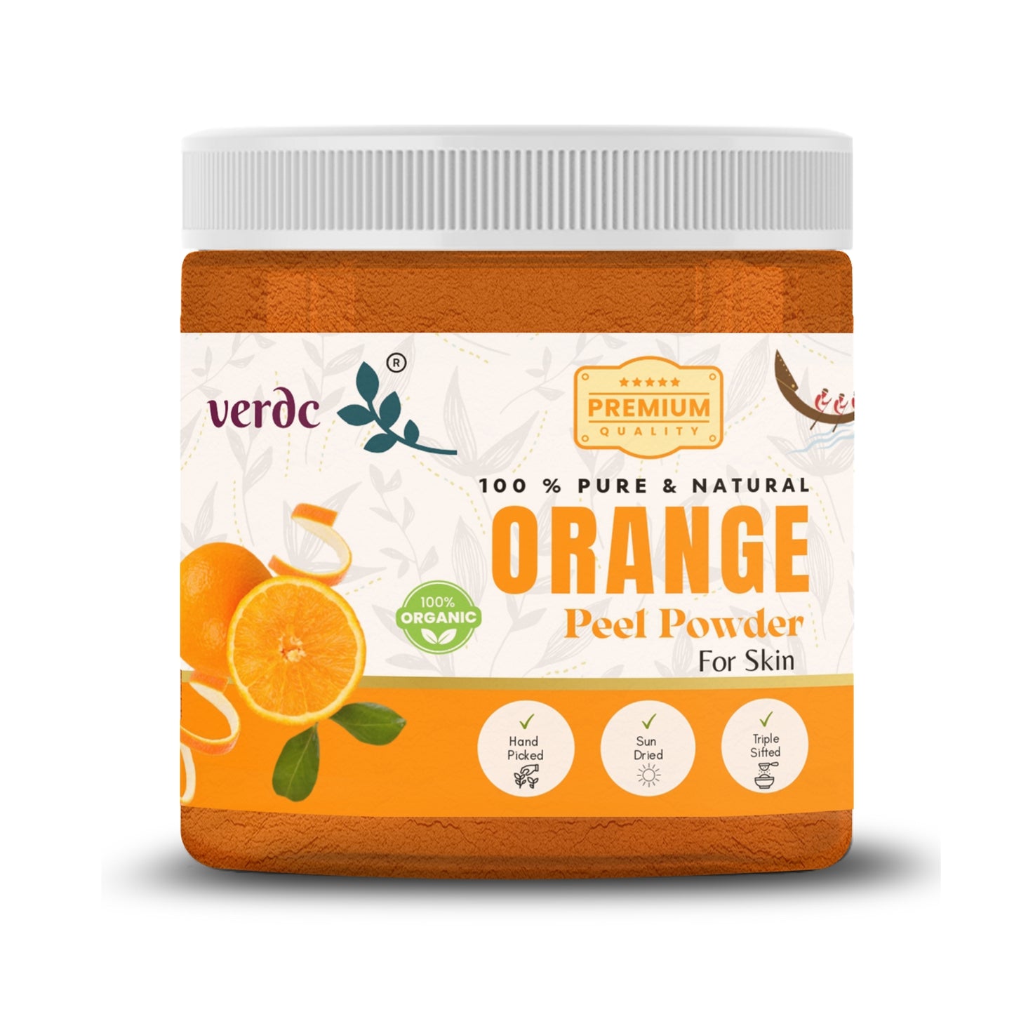 100% Pure & Natural Orange Peel Powder for Bright Skin - (150 GM)