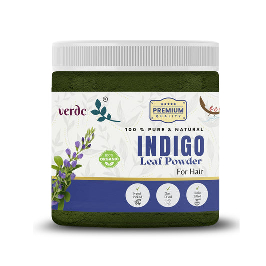 100% Pure & Natural Indigo Leaf Powder for Hair (Indigofera Tinctoria, 150 GM)