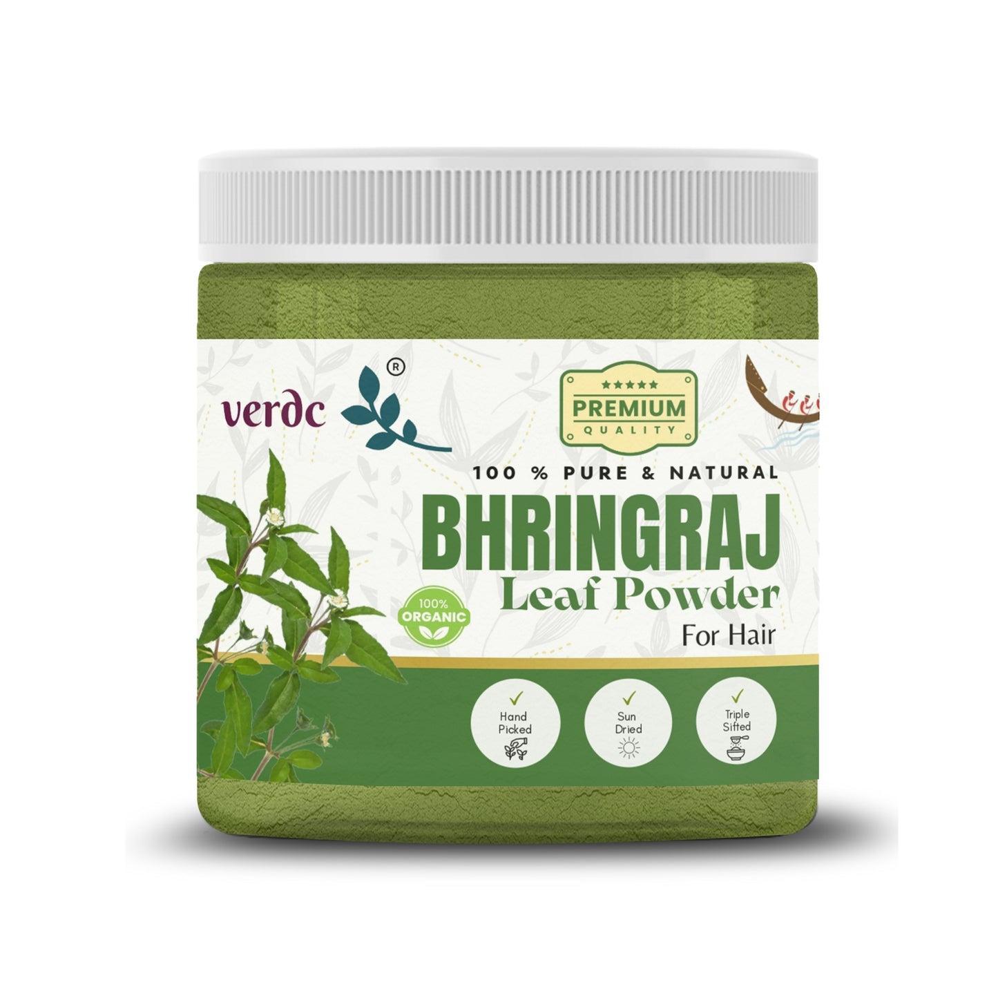 100% Natural Bhringraj Powder for Hair Growth ( Karisalankanni 150 GM )