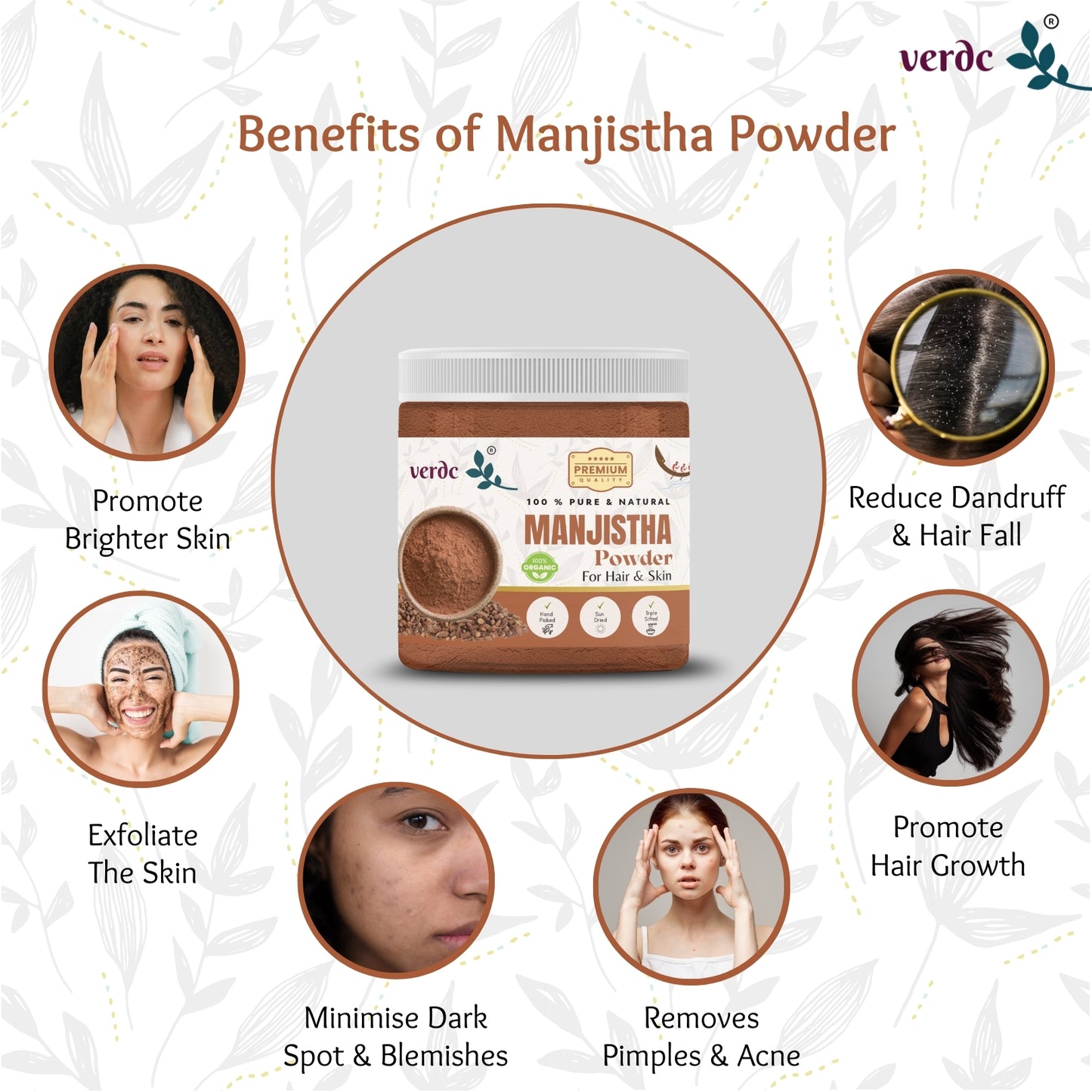 100% Pure & Natural Manjistha Powder for Face/Hair/Skin  (100 GM)