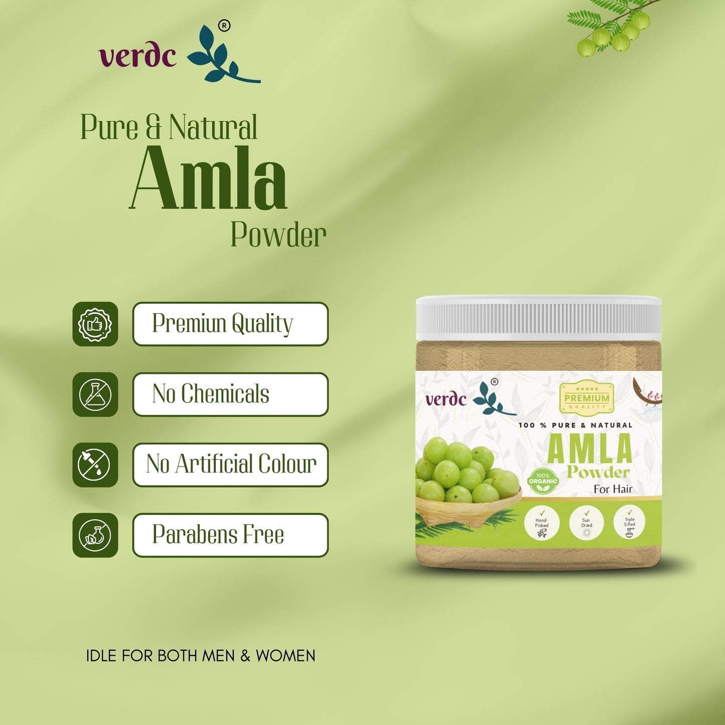 100% Natural Amla Powder (Indian gooseberry - 200GM)