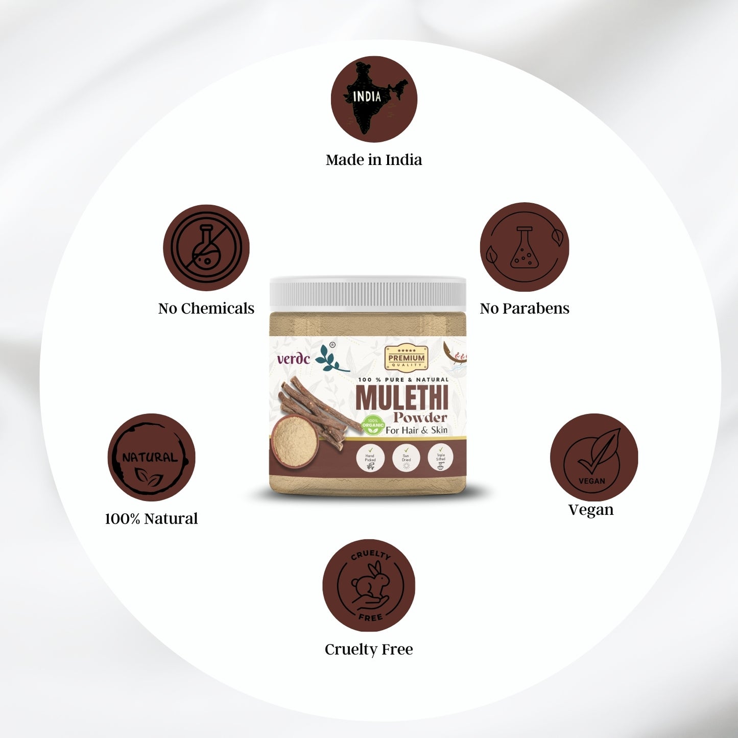 100% Pure & Natural Mulethi Powder for Face/Hair (Liquorice /Yashimadhu -100 GM)