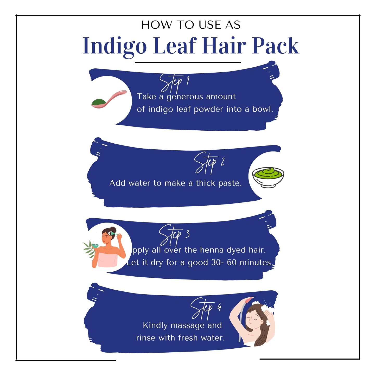 100% Pure & Natural Indigo Leaf Powder for Hair (Indigofera Tinctoria, 150 GM)