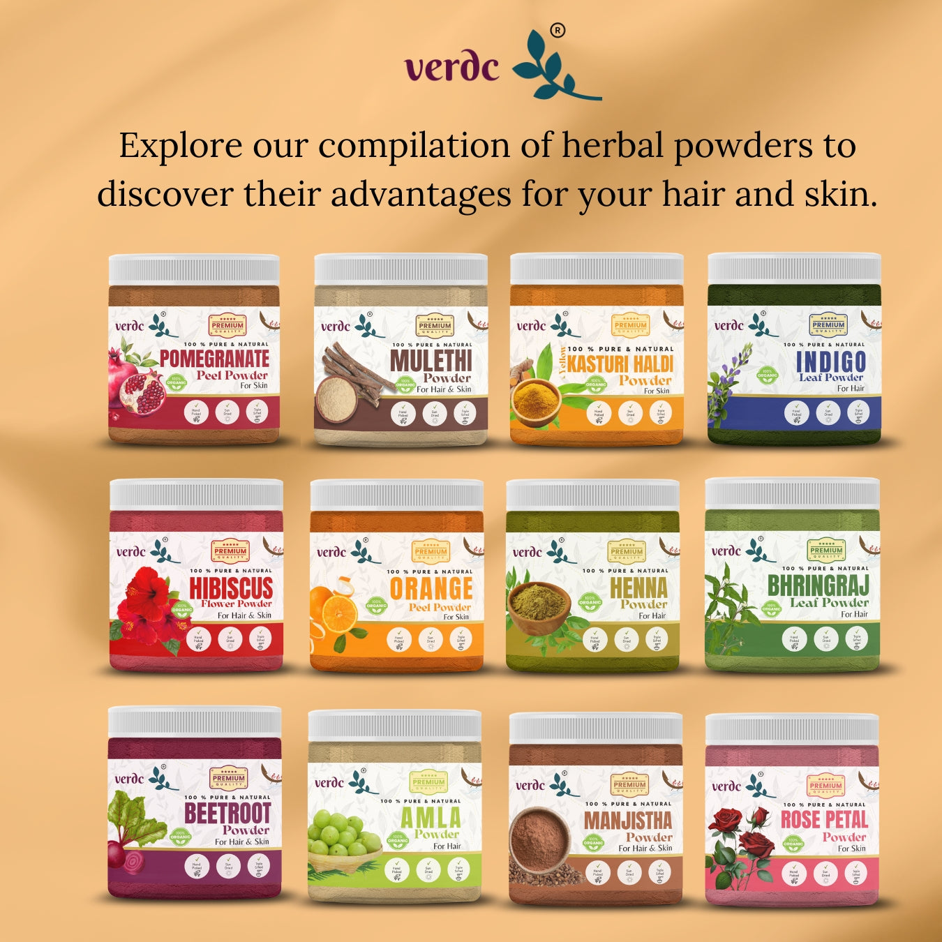 100% Pure & Natural Orange Peel Powder for Bright Skin - (100 GM)