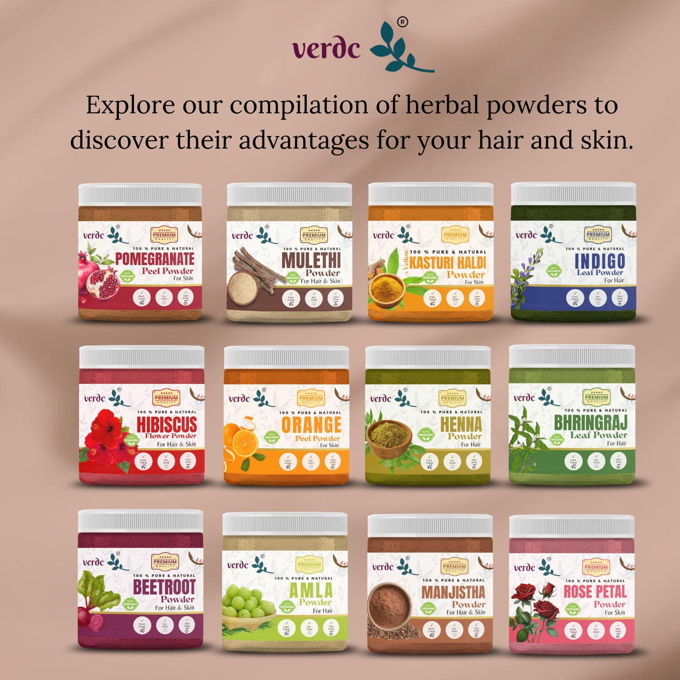 100% Pure & Natural Manjistha Powder for Face/Hair/Skin  (100 GM)