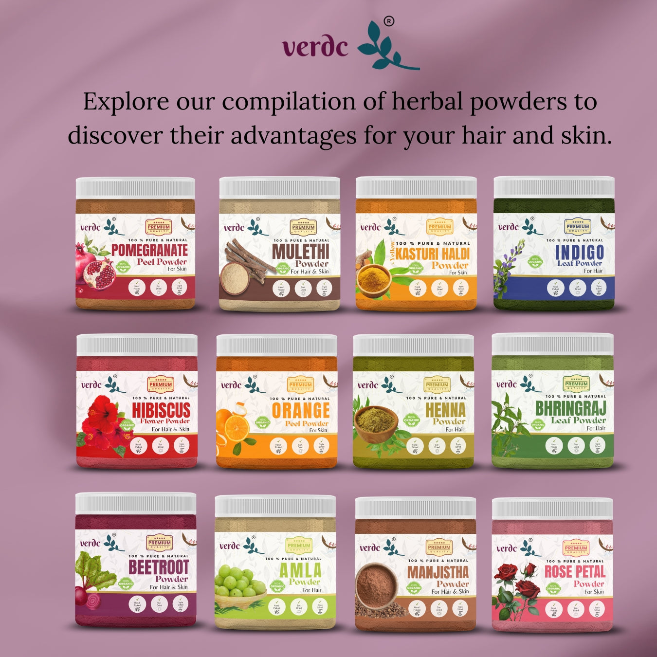 100% Pure & Natural Beetroot Powder for Face/Hair/Lips -(100 GM)