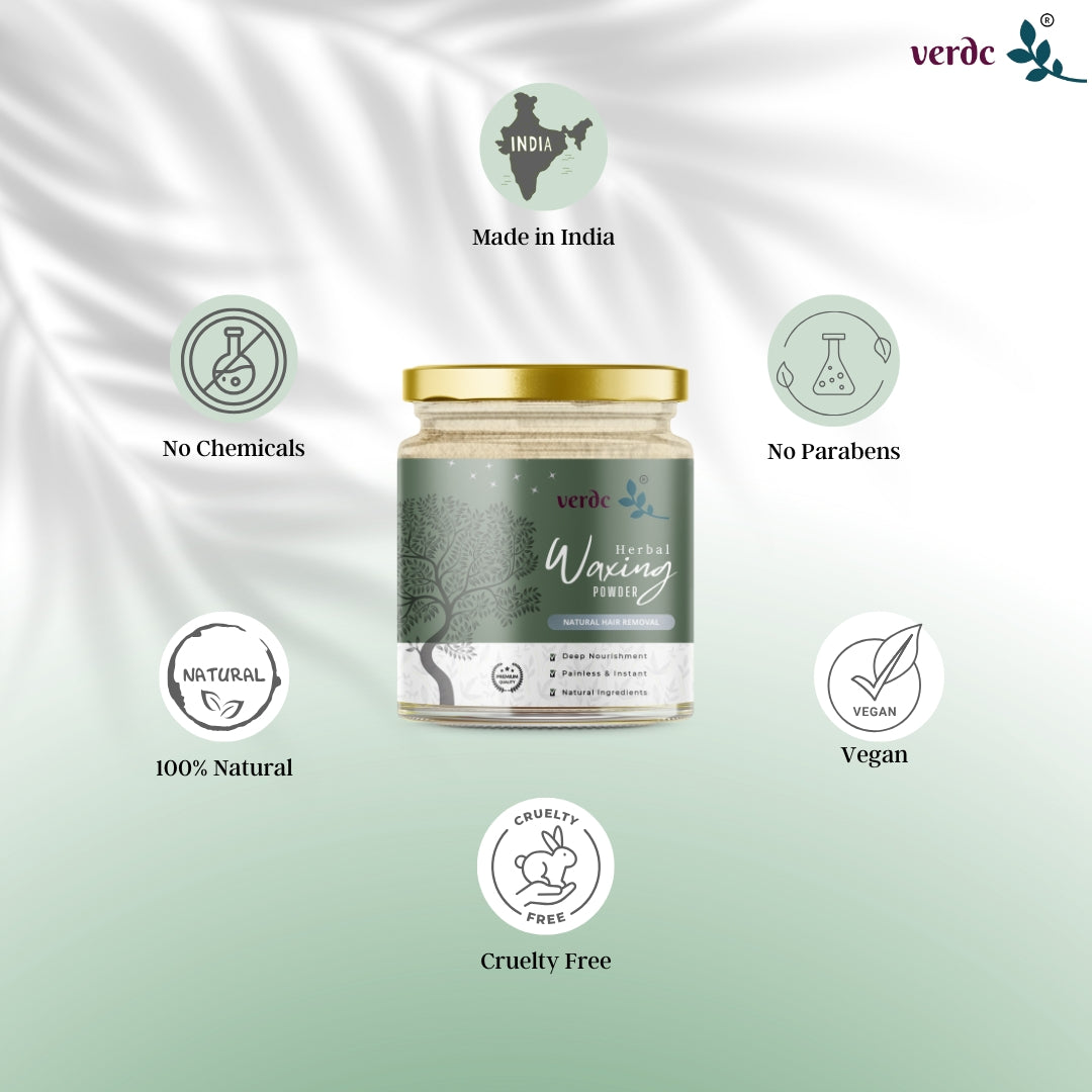 Herbal Hair Removal Wax Powder with Rose Petals, Ubtan & Aloevera For Full Body