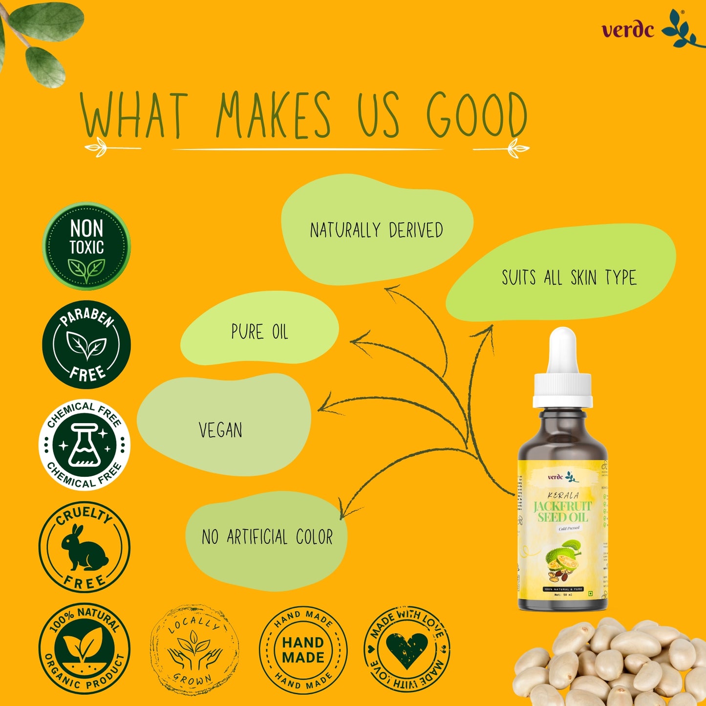 Premium Jackfruit Seed Oil for Face Beauty - Face Oil For Anti - aging - 50 ml