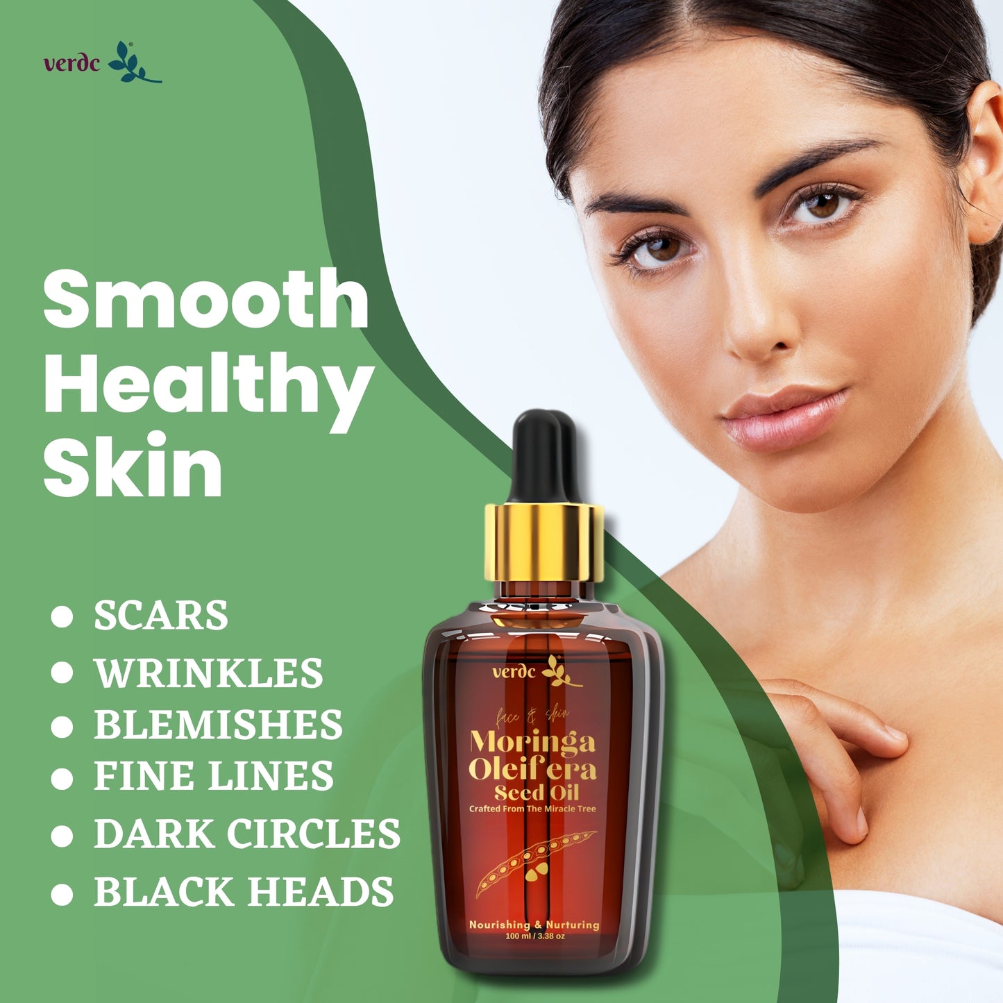 100% Pure Organic Moringa Seed Oil - Premium Moringa Oleifera Seed Oil -100 ML