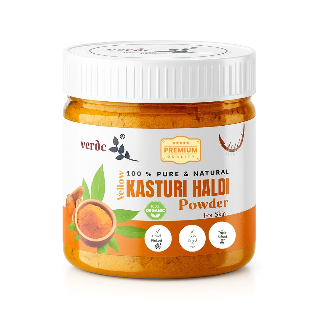 100% Pure & Natural Yellow Kasturi Haldi/Manjal Powder for Clear Skin 100 GM
