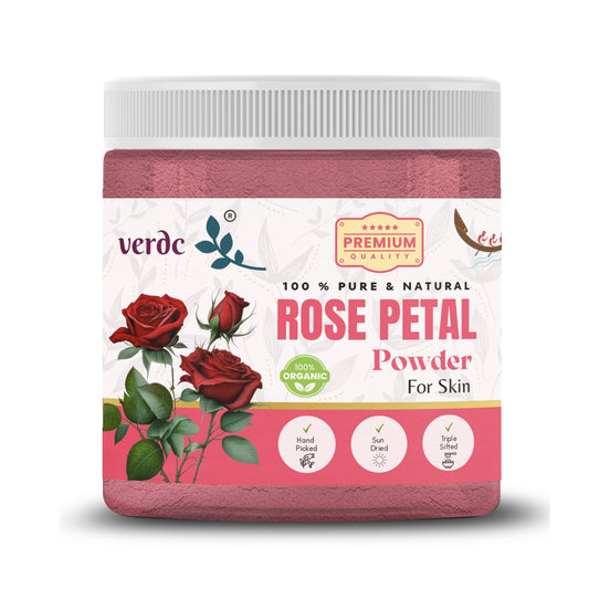100% Pure & Natural Rose Petals Powder for Face/Hair/Lip -Glowing Skin- (150 GM)