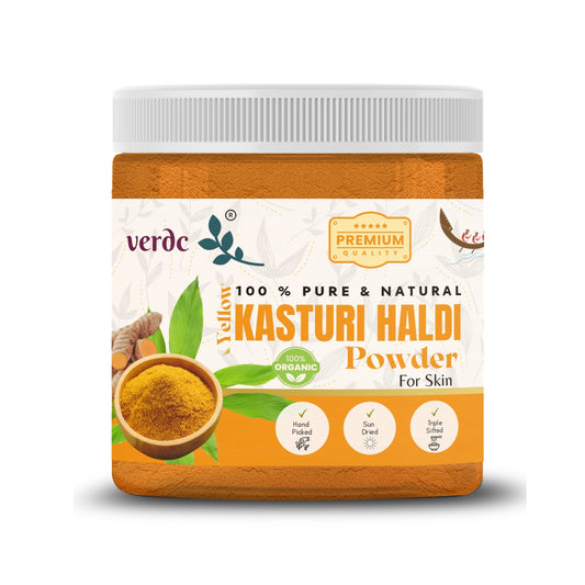 100% Pure & Natural Yellow Kasturi Haldi/Manjal Powder for Clear Skin 100 GM