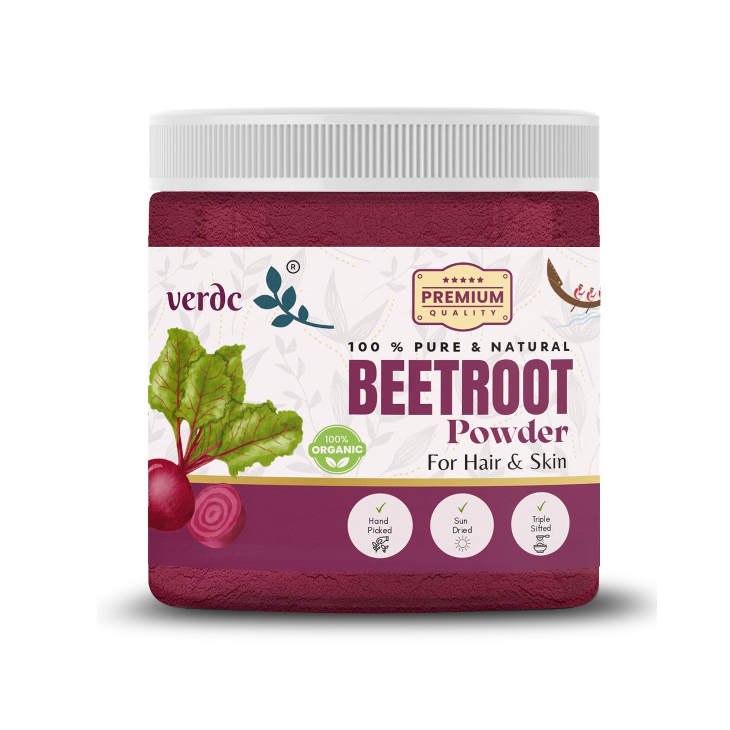 100% Pure & Natural Beetroot Powder for Face/Hair/Lips -(180 GM)