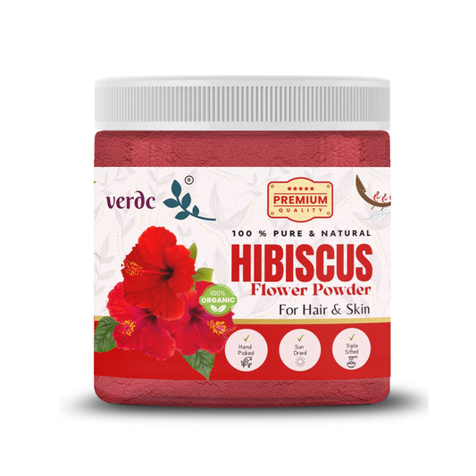 Natural Hibiscus Flower Powder for Face, Skin & Hair - (200 GM)