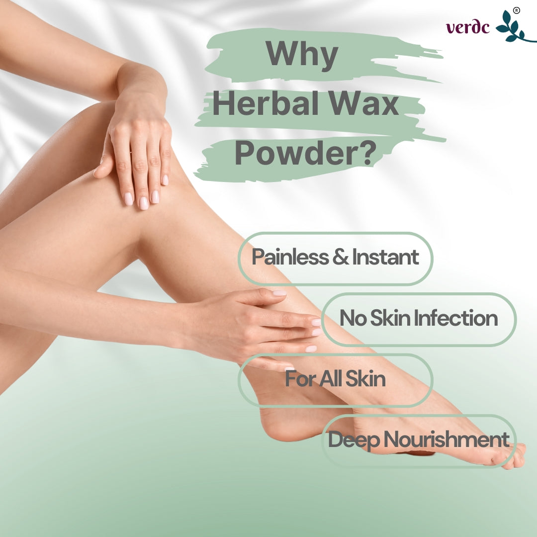 Herbal Hair Removal Wax Powder with Rose Petals, Ubtan & Aloevera For Full Body