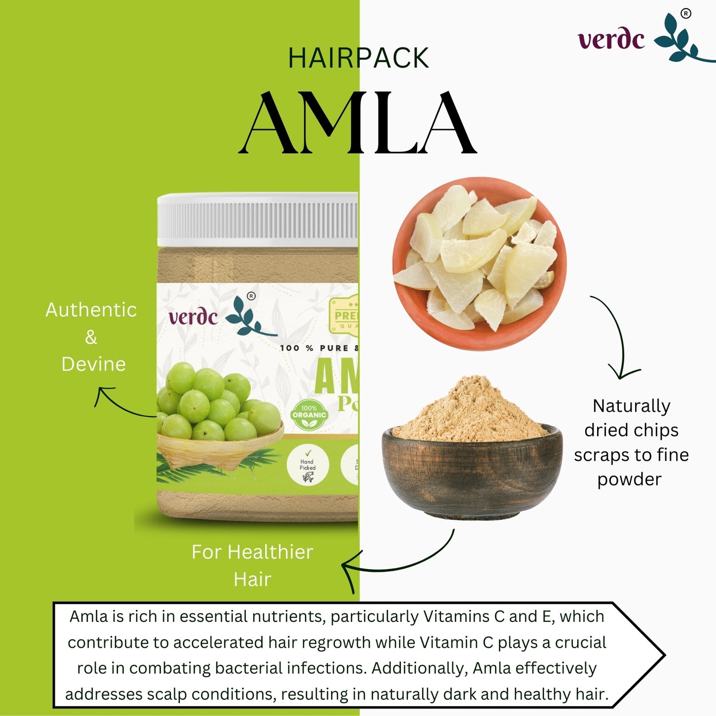 100% Natural Amla Powder (Indian gooseberry - 200GM)