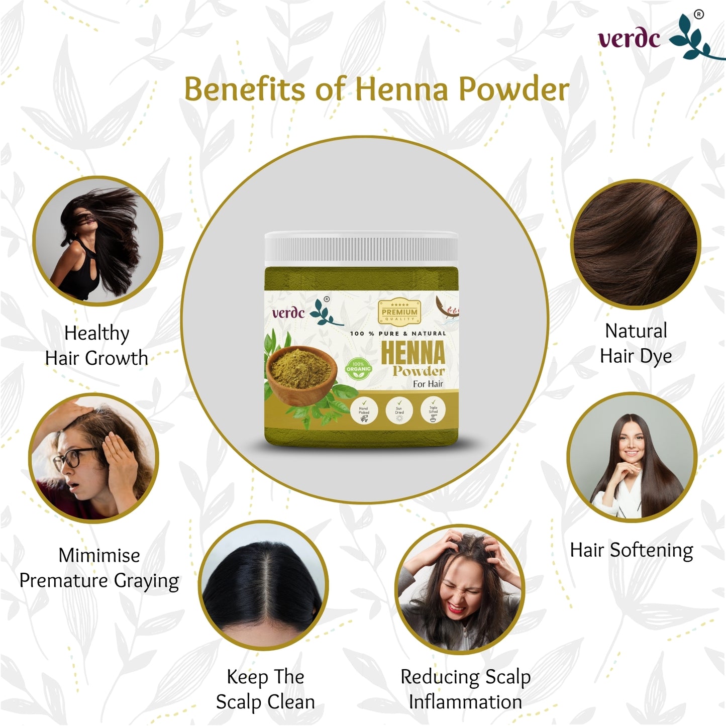 100% Pure & Natural Henna Leaf Powder For Hair (Lawsonia inermis, 150 GM)