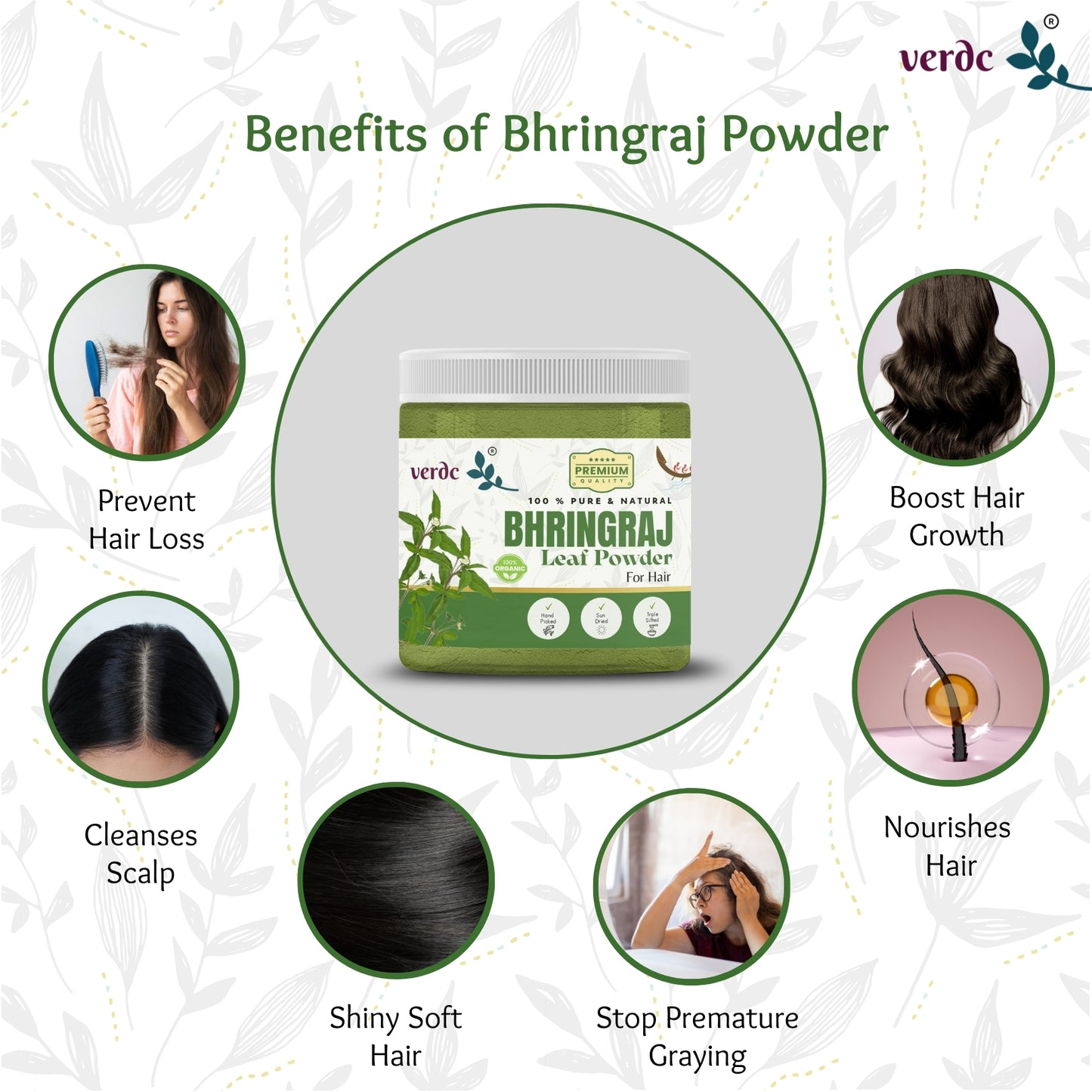 100% Natural Bhringraj Powder for Hair Growth ( Karisalankanni 150 GM )
