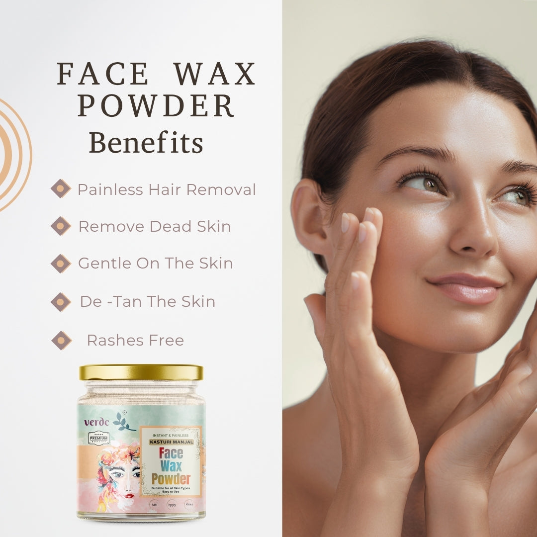 Kasturi Manjal  Face Waxing Powder, Painless & Quick