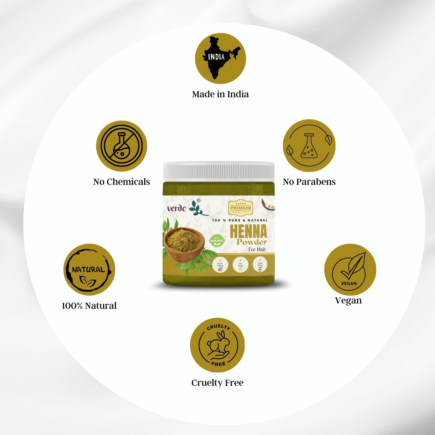 100% Pure & Natural Henna Leaf Powder For Hair (Lawsonia inermis, 150 GM)