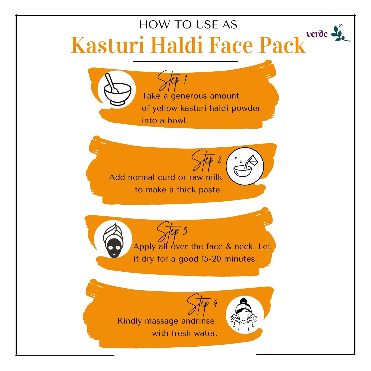 100% Pure & Natural Yellow Kasturi Haldi/Manjal Powder for Clear Skin 100 GM