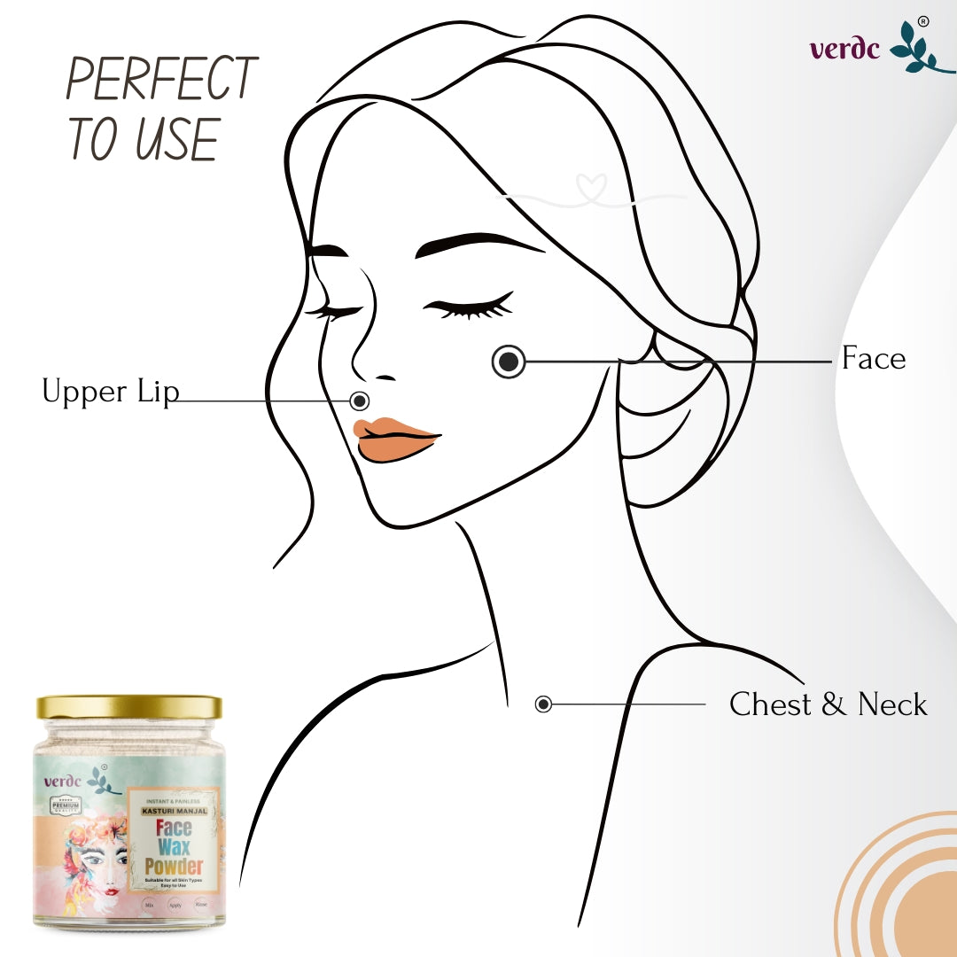 Kasturi Manjal  Face Waxing Powder, Painless & Quick
