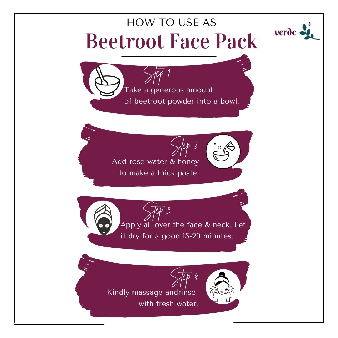 100% Pure & Natural Beetroot Powder for Face/Hair/Lips -(180 GM)