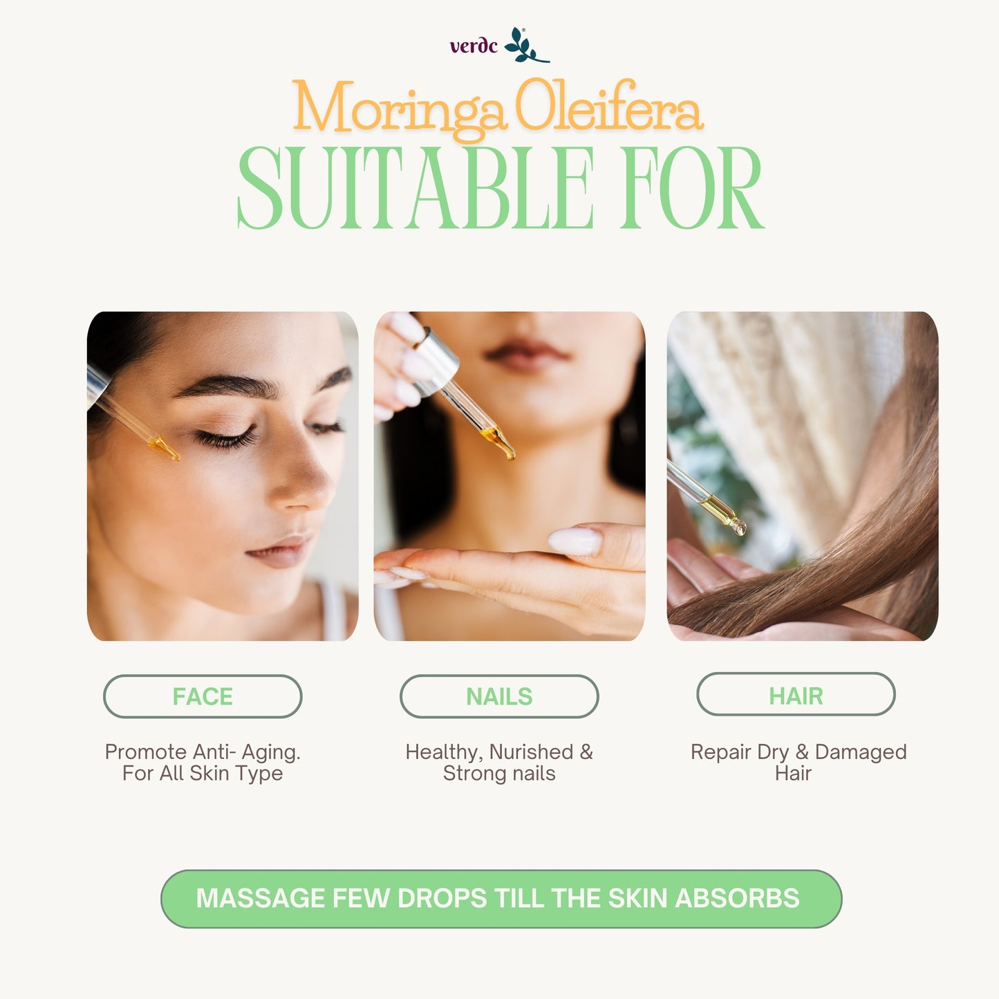 100% Pure Organic Moringa Seed Oil - Premium Moringa Oleifera Seed Oil -100 ML